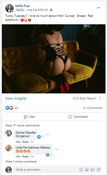 A woman in lingerie sitting on a couch.